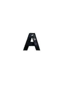 Black Sequin Letter