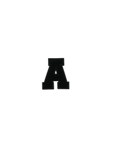 Chenille Black Letter Patch