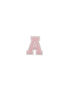 Chenille Pink Letter Patch