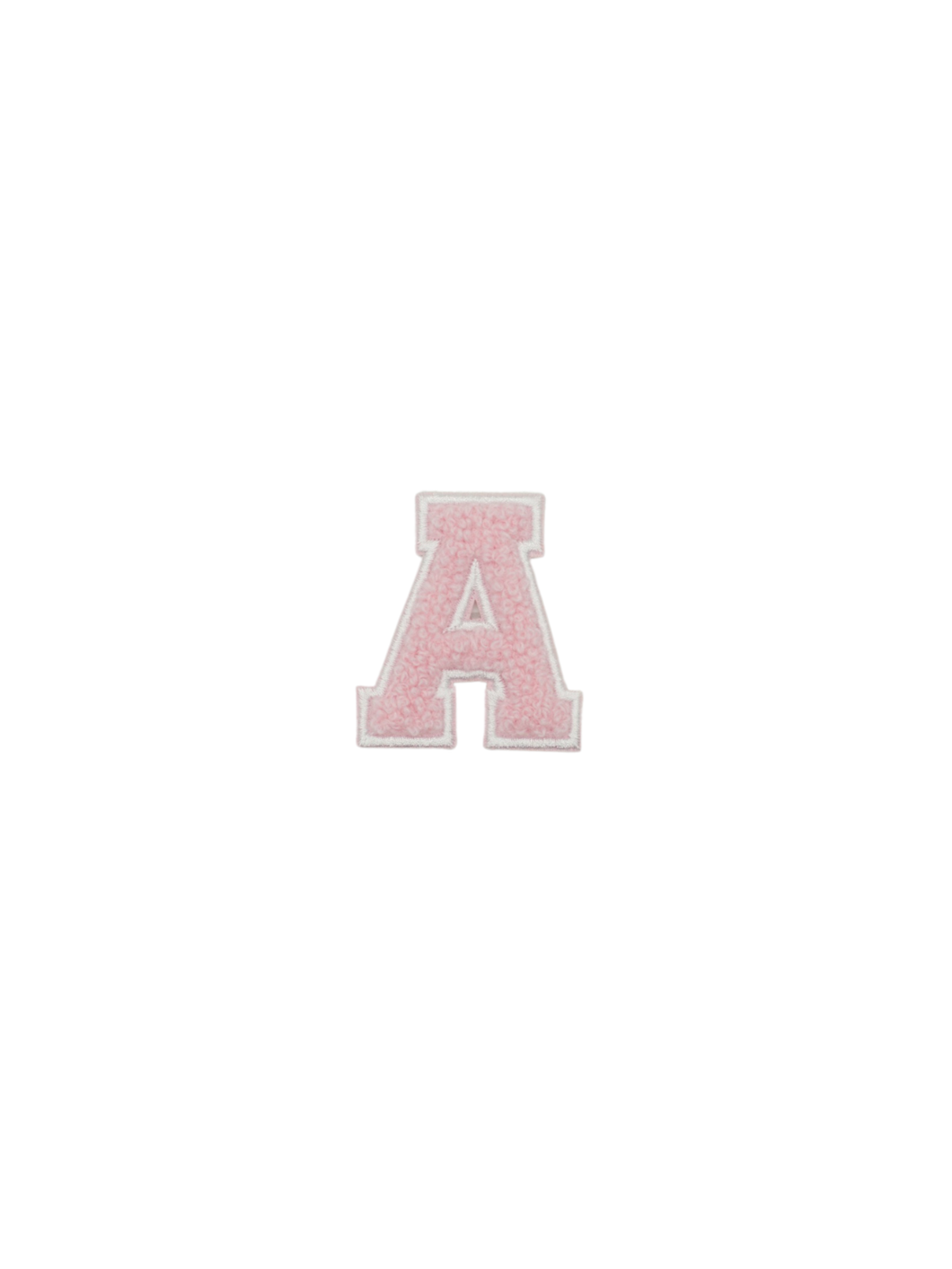 Chenille Pink Letter Patch